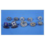 10 Vintage Womens Fashion Rings (no stones)