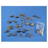 Vintage Costume Jewelry Cufflinks, Tie Bars &