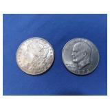 1904 Silver Dollar, 1972 Liberty Dollar