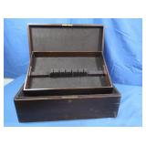 Wooden Silverware Box-felt lined 12Wx19Wx6"D