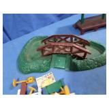 Vintage 1956-1957 Plasticville Train Set Village