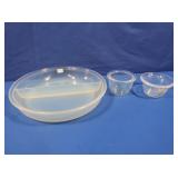 Antique Fry Vegetable Dish & Cups