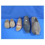 Vintage Wooden Clogs & Shoe Horn