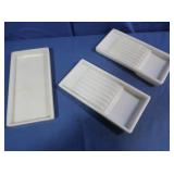Vintage Milk Glass Dental Tool Trays-American