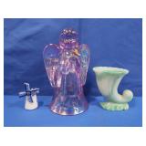 Fenton Angel, Slag Glass Horn of Plenty