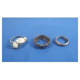 Sterling Opal Ring, Sterling Chain Ring, Sterling