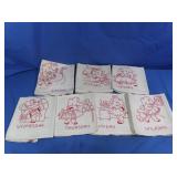 7 Daily Chores Embroidered Tea Towels