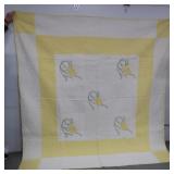 Handstitched Quilt-Appliqued & Embroidered Floral