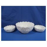 Smith Milk Glass Console Set