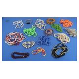 Vintage Costume Jewelry Bracelets, Bead Necklaces