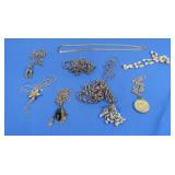 Vintage Costume Jewelry Necklaces, Chains
