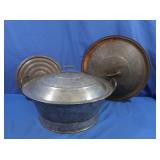 Galvanized Tup & 2 Lids