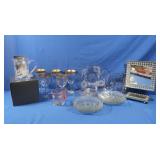 Simon Pearce Glass Mug in box, Art Deco Vanity