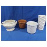 Canister, Soup Tureen, Flower Vases