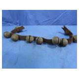 Antique Sleigh Bells on Leather Strap