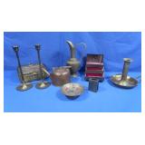 Lg Lot Brass Trinkets & D?cor