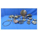 Lg Lot Brass Trinkets & D?cor