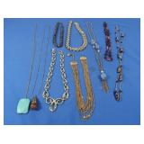 Vintage Costume Jewelry Bead Necklaces-Chain