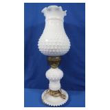 Hobnail Milk Glass Lamp