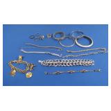 Vintage Costume Jewelry Bracelets, Rings