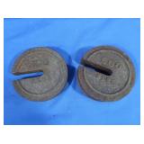 Antique Cast Iron Platform Scale Weights