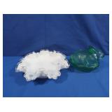 Fenton Silvercrest Ruffled Dish, LE Smith Mint
