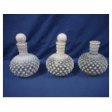 Vintage Opalescent Moonstone Glass Bottles-2