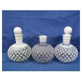 Vintage Opalescent Moonstone Glass Bottles-2