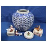 Japan Bone China Mini Figurines, Open Lace