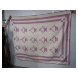 Handstitched Fruit Basket Pattern Quilt 77x62"