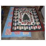 Kids Handmade Quilts-64x37" Blocks in Blue