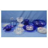 Vintage Glassware incl Cobalt & Clear