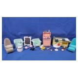 Plastic & Wooden Dollhouse Furniture