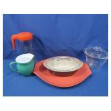 Vintage Glassbake Casserole, Tang Juice Pitcher &