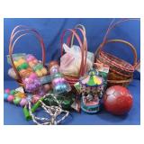 Asst Baskets, Plastic Easter Eggs