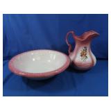 Vintage Ironstone Water Basin w/Pitcher