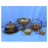 Amber Glass-Basket & more