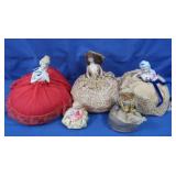 Boudoir Half Dolls-Porcelain, Bisque, Wood & more