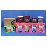 Jeannette Tumblers in orig box, German Mugs,