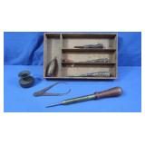 Antique Hand Tools incl Screwdrivers, Awl,
