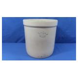 Antique 3 Gal Crock-stenciled crown (good cond)
