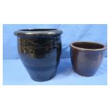 2 Stoneware Vases/Crocks