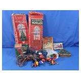 Vintage Christmas Tinsel, Tins, Light Strings,