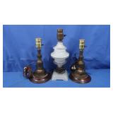 2 Art Deco Lamps-Glass & Brass