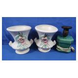 MCM Flower Pot Lamp Base, 2 McCoy Planters