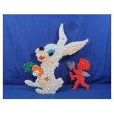 Vintage Melted Popcorn-Rabbit & Cupid
