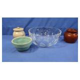 Vintage Roycroft Mini Bean Pot w/Lid, Mini Mixing