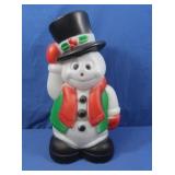 Vintage Blow Mold Snowman 18" tall (no bulb)