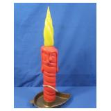 Vintage Blow Mold Candle 17" tall (works)