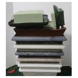 5 Plastic Rectangular Planters, Wooden